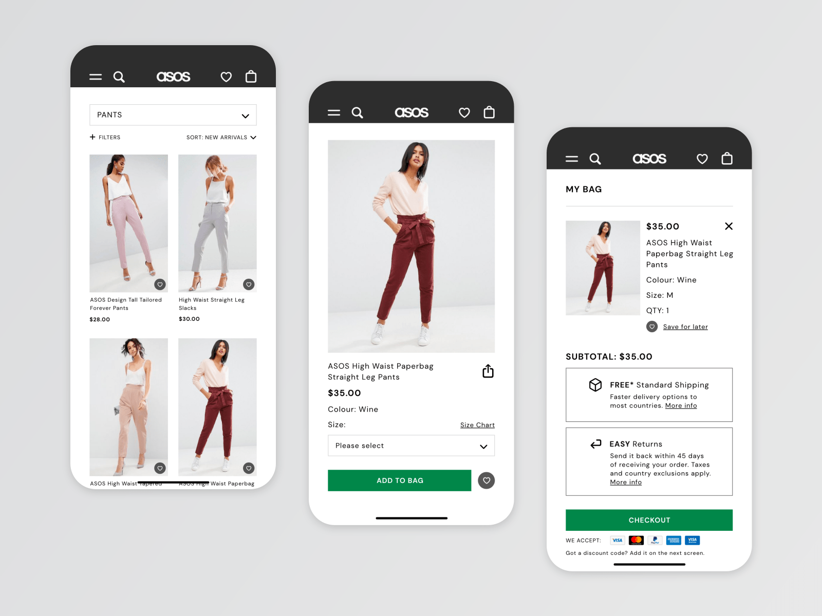 asos app checkout feature top ecommerce app retail app